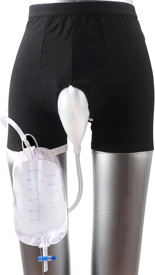 Wearable Urinal for Men External Catheter for Men Male Urine Collection Bag Stadium Buddy for Men Male Urine Collector Urine Collector for Men (XXL)