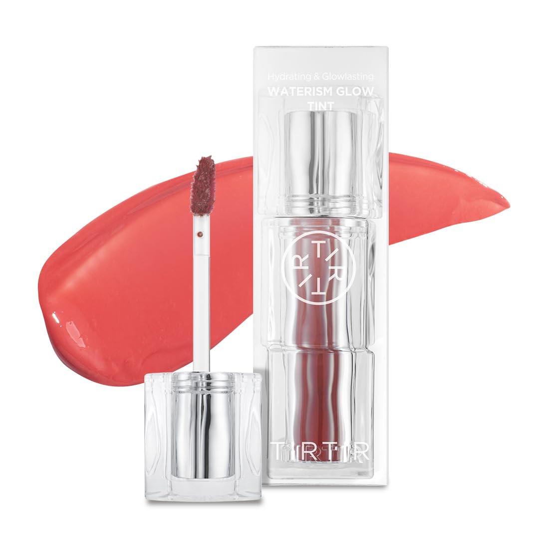 TIRTIR Waterism Tinted Lip Gloss #02 Merry Coral, 0.14 Fl Oz â Kiss Ready Lipgloss, 12H Long Lasting Non Sticky Natural Tinted Glow Korean Multiuse Cheek and Lip Tint for Women gift