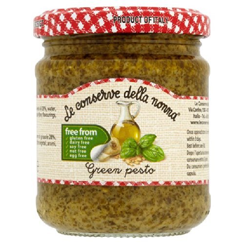 Le Conserve Della Nonna Dairy & Gluten Free Green Pesto Sauce 185g - Pack of 6