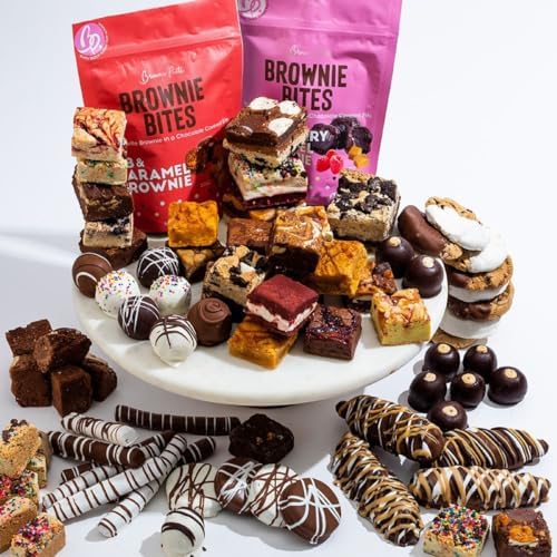 Brownie Points Brownie Sweet Finale: Brownies, Bruffles, Bags of Brownie Bites, Buckeyes, Cookies, Pretzels and more. Individually Wrapped, Gift Boxed and Bow, Fudge Chocolate, Gourmet Sweet Desserts