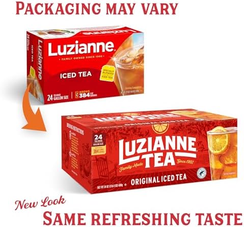 Luzianne Unsweetened Iced Tea Bags, Gallon Size, 24ct Box (Pack of 1)