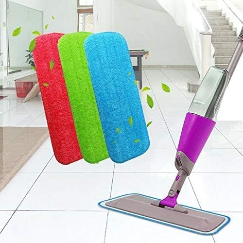 3 Pcs Reusable Microfiber Spray Mop Replacement Head Pads Floor Cleaning Cloth Household Cleaning Mop Accessories (Multi Color)