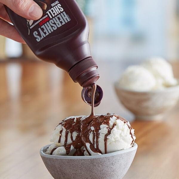 P&V Ice Cream Shell Topping Variety Pack – 3 Flavors: Peanut Butter, Chocolate, and Chocolate with Toffee Bits – Magic Hard Shell for Sundaes, Desserts & Frozen Treats – 3 Pack