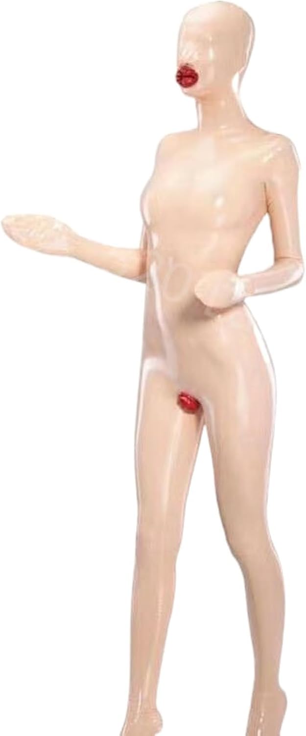 Full body latex catsuit. Hooded, Zippered Back Waist,Clear,Made To Order