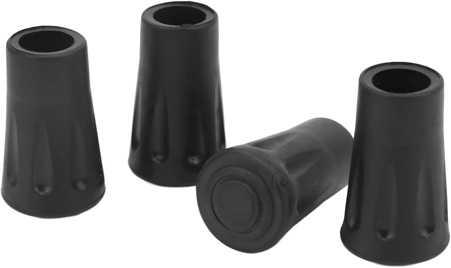 Hiking Pole Tips, 12Mm / 0.5In Non Slip Easy to Install 4 Tip Protectors for Trekking Poles