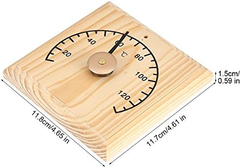 0~140℃ Wooden Thermometer Wall Mounted, Temperature Measurement Sauna Room