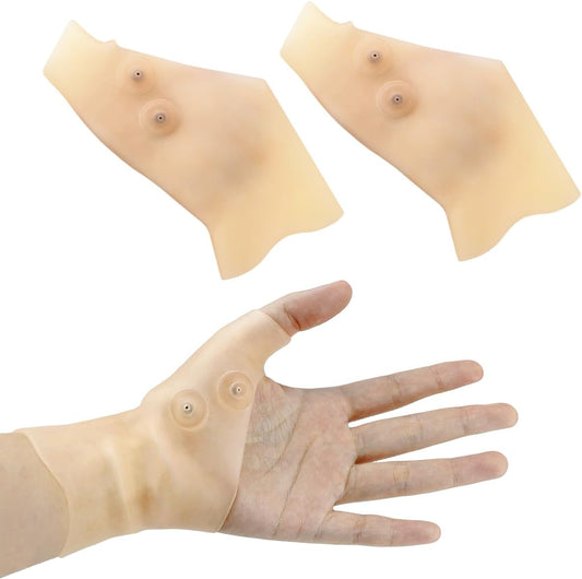 1 Pair Silicone Thumb Support Soft Brace Wrist Support Elastic Hand Thumb Support Band Pain Relief Braces Gel Support for Enthesitis Tendovaginitis