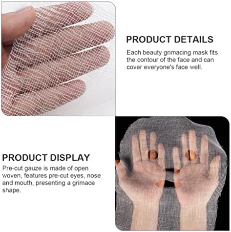 GALPADA 100pcs Facial Gauze Mask Sheets for Spa and Salon Use Pre-cut Moisturizing Gauze Facial Mask White Care for Skincare Routine