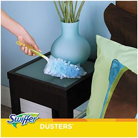 Swiffer 21459CT Refill Dusters, Dust Lock Fiber, Light Blue, Unscented, 10/Box, 4 Box/Carton