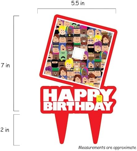 Custom Blox Gamer Birthday Cake Topper Add Your Number Party Decor