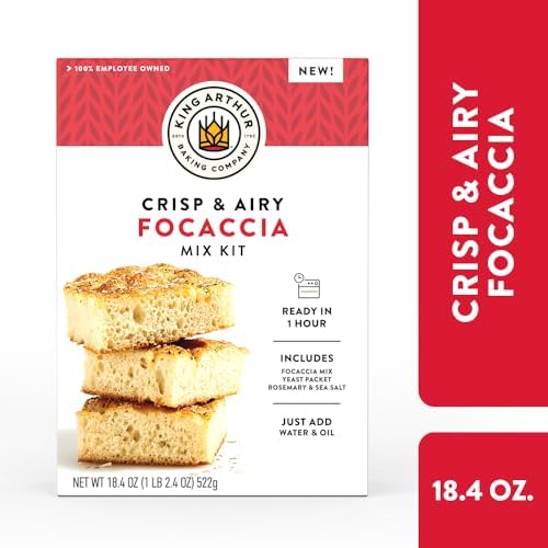 King Arthur Baking Company Crisp & Airy Focaccia Mix Kit 18.4 oz., Baking Mix - Ready in 1 hour