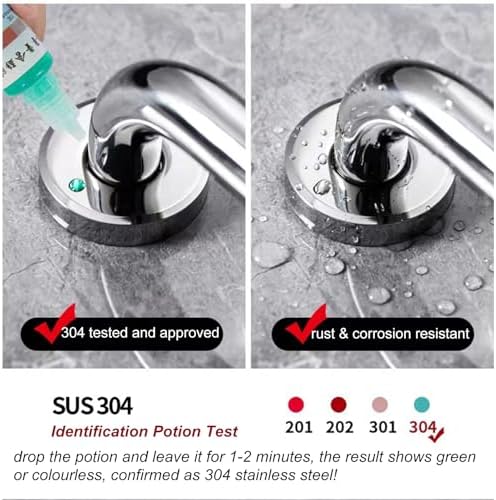 Safety Handrails, 2 Pack Bathroom Safety Grab Bar Stainless Steel Shower Armrest Wall Mounted Hand Railing for Bathtub Seniors Pregnant Disabled (Size : 40cm)