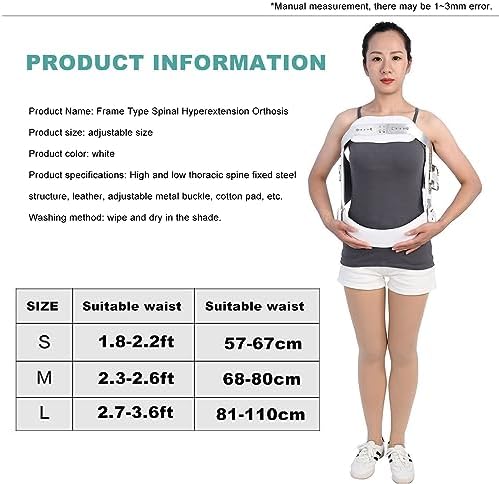 NICHOY Spine Fixation Lumbar Thoracolumbar Brace,Thoracic Medical Orthotics,Hyperextension Back Brace Orthosis Immobilization,Breathable in Summer(L-L)