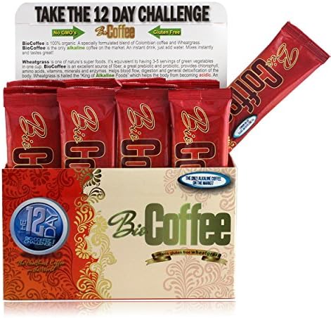 Bio Coffee- First Organic Instant Non-dairy Alkaline Coffee (2 Boxes, 32 total sachets)