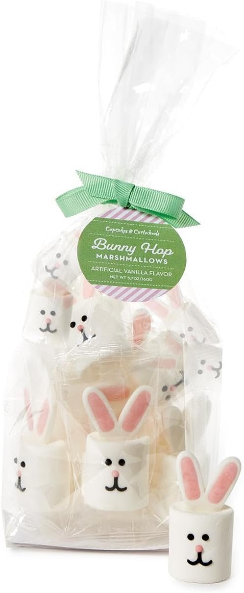 Two's Company Bunny Hop Vanilla Marshmallow Candy in Gift Bag, 4.2 oz./120g Sugar