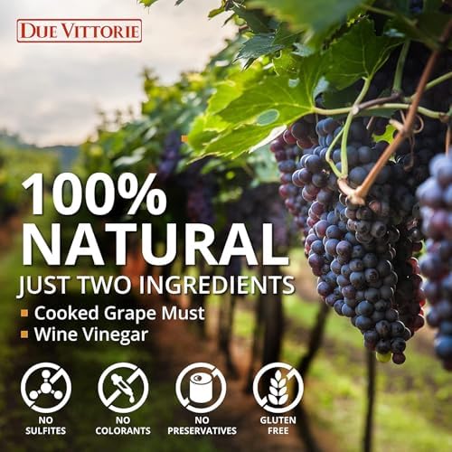Due Vittorie Oro Gold, Barrel Aged Balsamic Vinegar of Modena IGP with Built in Pourer, All-Natural, Extra Dense Premium Vinegar Aceto Balsamico di Modena IGP Italy - 8.45fl oz / 250ml - Pack of 2