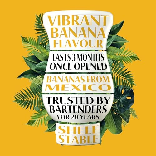 Banana Reàl, Banana Puree Infused Syrup, 16.9 FL OZ Squeezable Bottle (Pack of 1)