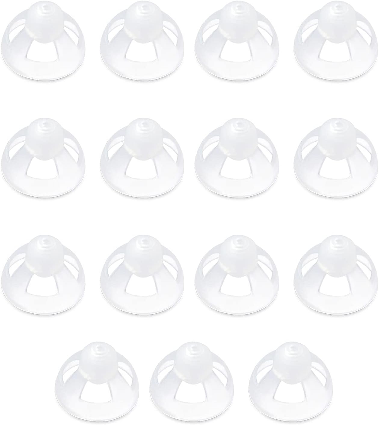 Transparent Soft Silicone Hearing Amplifier Dome Open Ear Tip Ear Plugs Earbuds 15PCS 9mm