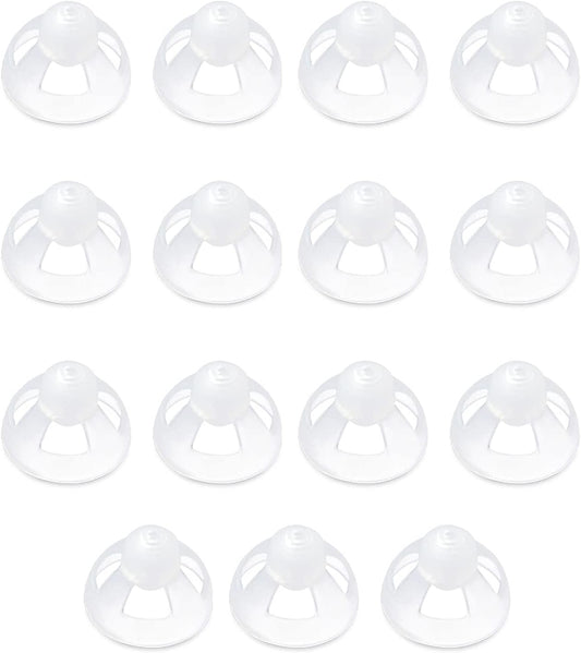 Transparent Soft Silicone Hearing Amplifier Dome Open Ear Tip Ear Plugs Earbuds 15PCS 9mm