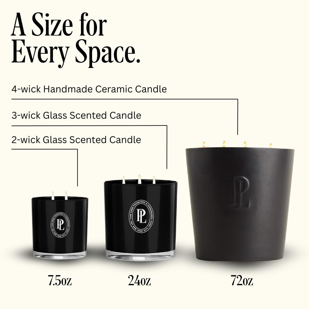 Preston Lane Luxury 2-Wick Scented Candle, Doheny Drive, 7.5 oz Hand-Poured in USA | Long Burn Time (20-30 Hrs), Vegan Soy Wax Blend, Decorative Glass Vessel, Fine Italian Fragrance