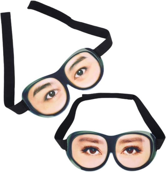 FOMIYES 2pcs 3D Funny Eye Mask Sleeping Blindfold with Adjustable Strap Soft Fluffy Eye Cover for Women Travel Party Rest Random Color
