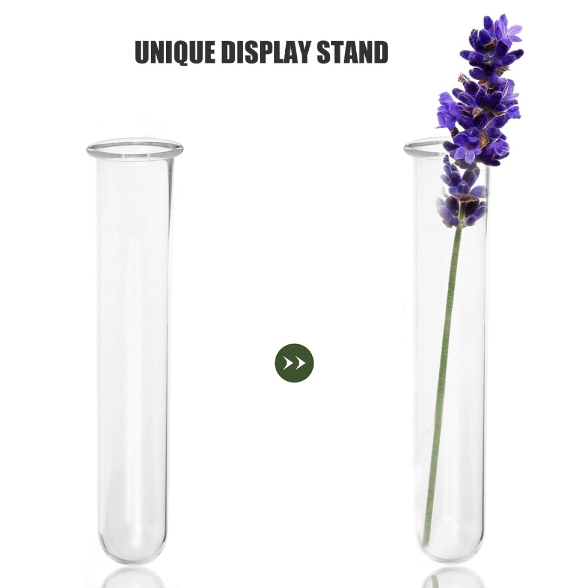 Abaodam 4pcs Glass Propagation Test Tube Vases Hydroponic Plant Tubes 2.5x3x18cm Glass Terrarium Planter for Home Office Desk Decoration