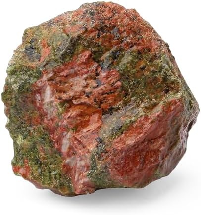XIANNVXI Unakite 1.8-2.2" Large Raw Crystals and Healing Stones Natural Rough Crystal Rocks Tumbling Cabbing Polishing Fountain Rocks 1PCS