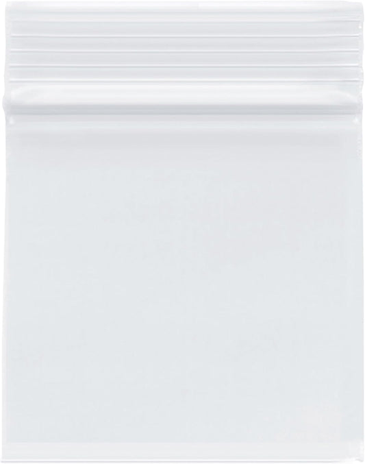 Plymor 3" x 3" (Case of 1,000), 4 Mil Heavy Duty Zipper Reclosable Plastic Bags