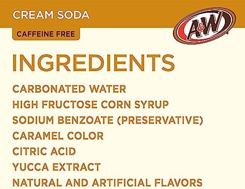 A&W Cream Soda, 12 fl. oz. Cans, 12 Pack (Pack of 2)