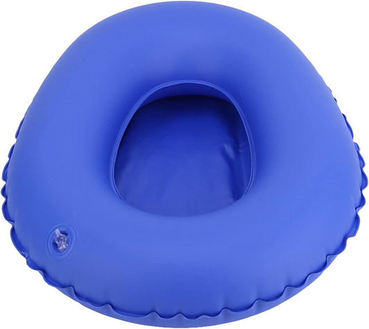 Medical Inflatable Bed Pan Anti-Bedsore Toilet Urinal for Elderly Bedridden Washable PU Material Portable Air Inflation with Pump Ergonomic Plastic Bottom Long-Term Use Paralysis Fractures