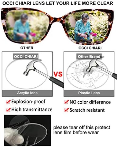 OCCI CHIARI 1.75 Reading Glasses Women Durable Reader 175(1.0 1.5 2.0 2.5 3.0 3.5 4.0 5.0 6.0)