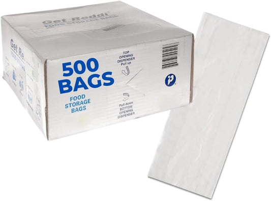 Inteplast PB100824 22 qt Capacity, 24" Length x 10" Width x 8" Gusset, Food and Utility Poly Bag (Case of 500)