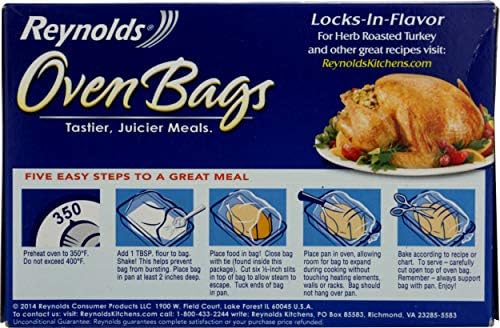 Reynolds Kitchens Turkey Size Oven Bags, Holds Up to 24 Pounds, 2 Count