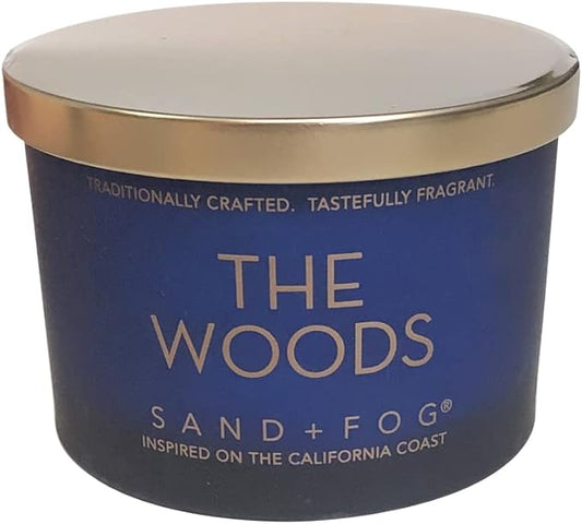 Sand + Fog Scented Candle - The Woods â Additional Scents and Sizes â 100% Cotton Lead-Free Wick - Luxury Air Freshening Jar Candles - Perfect Home Decor â 12oz