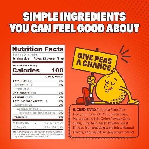 Hippeas Chickpea Puffs, Blazin' Hot, 18 x 0.75 oz Bags, Baked Crunchy Chickpea Snacks with 3g Plant Protein, 2g Fiber & 40% Less Fat, Dairy & Gluten Free, Non-GMO, Top 9 Allergen Free