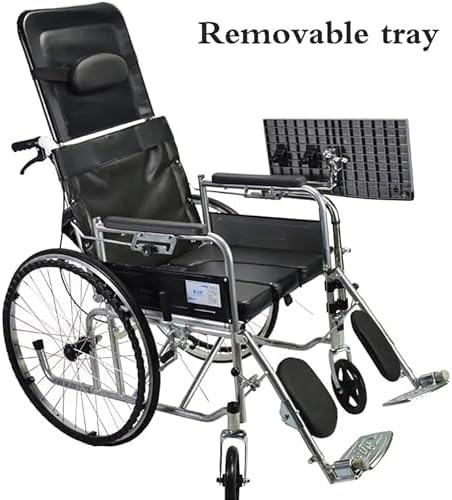 Portable Adjustable Wheelchair Lap Tray Table, Removable Desk for Wheelchairs, Universal Angle Design, Sturdy Steel Support, Ideal for Dining & Activities (Gray)