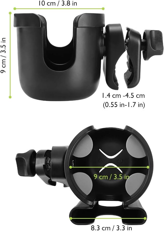 Accmor 2-in-1 Walker Cup Holder with Phone Holder, Wheelchair Cup Holder, Rollator Cup Holder, Cup Phone Holder for Walker, Wheelchair, Rollator, Mobility Scooter