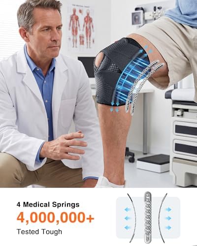 changenow Medical-Grade Knee Brace,Knee Support for Men and Women,Breathable Knee Pain with Side Stabilisers,V-Straps & Ultra Support,for Meniscus Tears,Arthritis,MCL and ACL Injuries