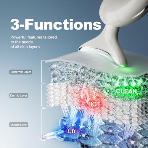 7 in 1 Face Massager Tool, Red Light Therapy for Face and Neck,Portable Face Lift Device, Neck Massager for Double Chin Reducer