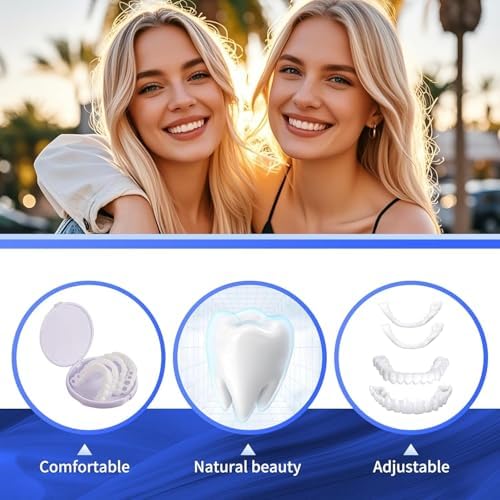 Temporary Veneers Kit for Women and Men, Tooth Replacement Kit, Nature and Comfortable (1 Count (Pack of 1), Unflavored)-AK01