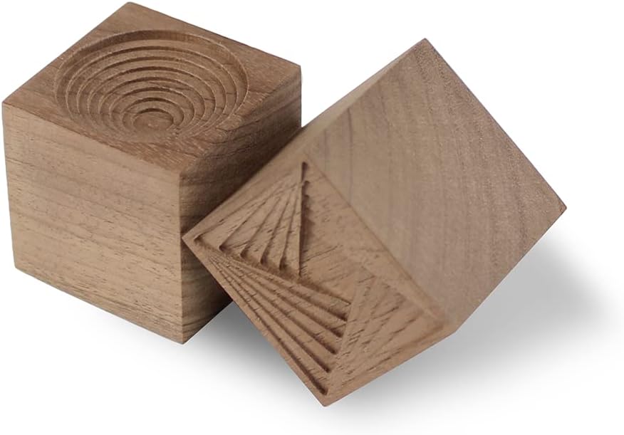 2PCS Essential Oil Diffuser,Wooden Natural Aromatherapy Square Diffuser for Car Office Bedroom