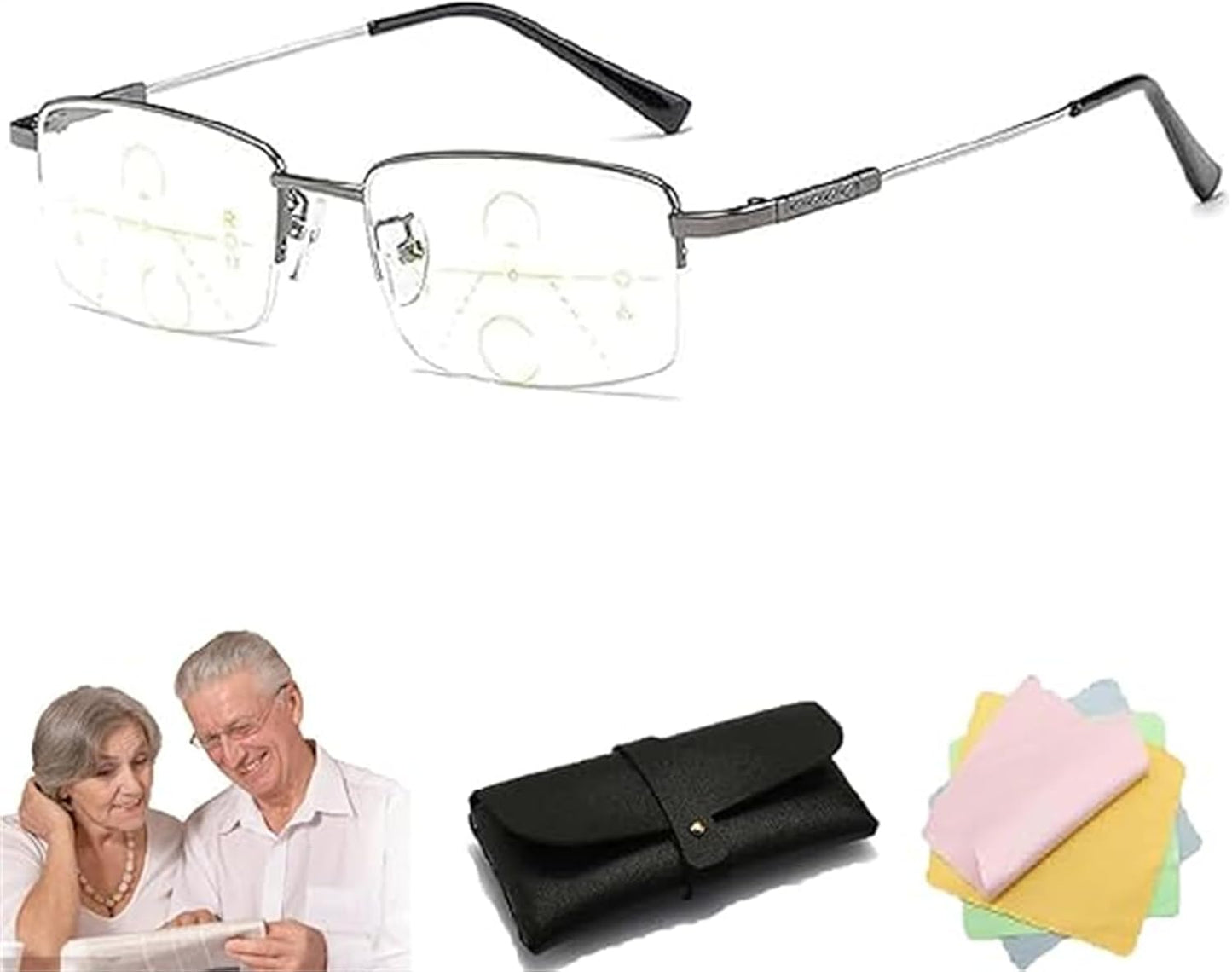 Fanyil Intellireaders, Ribili Intellireaders, Progressive Anti-Blue Light Zoom Reading Glasses