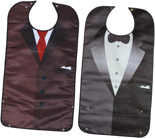 2pcs Adult Bib Bibs Clothing Protector Patient Bibs Bib Mealtime Protector Elderly Women Eating