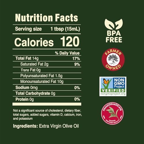 Pompeian Robust Extra Virgin Olive Oil - 68 Fl Oz - First Cold Pressed Olive Oil for Cooking - Full-Bodied Taste for Dressings and Marinades