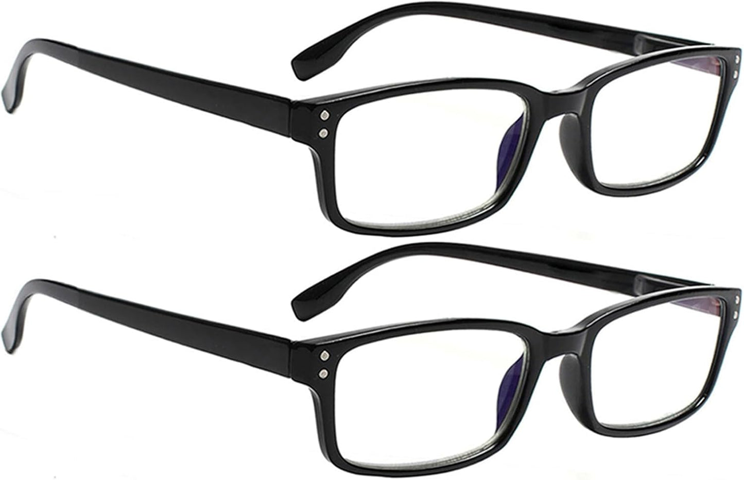Kerecsen 2 Pack Reading Glasses Blue Light Blocking for Men Women Readers Spring Hinge