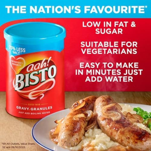 Bisto Reduced Sodium Gravy Granules 5.9 Ounce Canister (Pack of 3)