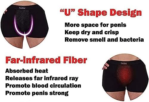 6 Pack Underwear for Men Magnetic Therapy Enlargement Boxer Briefs Cotton Trunks Health Care Soft Inner Pants (Color : Gray, Size : 6X-Large)