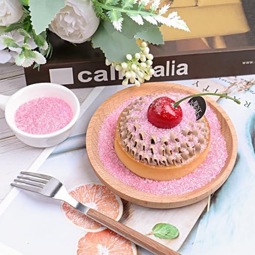 Pink Sprinkles Sanding Sugar for Baking, 6.35 oz Edible Sparkling Sugar Crystals, Decorating Sugar Sprinkles for Cake Cupcake Cookie Ice Cream Topping