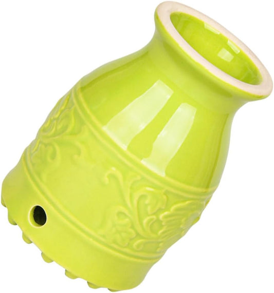 FRCOLOR 1Pc Portable Moxibustion Pot Ceramic Moxa Burner for Moxibustion Massage for Acupuncture Therapy Relaxation for Friends Family Green