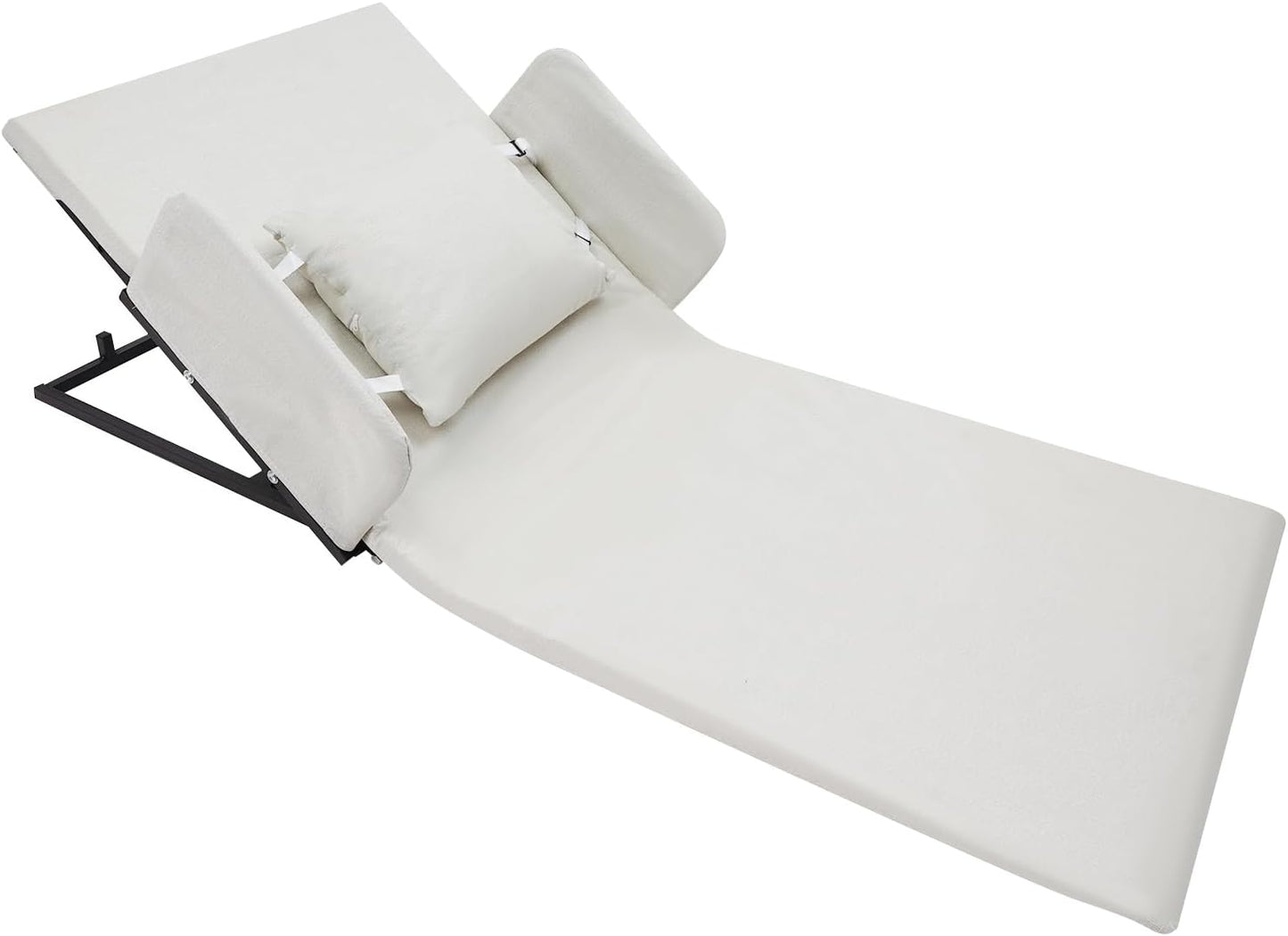 Electric Lifting Backrest with Armrests for Elderly Adjustable White Lift Bed Soft Cushion Capacity Easily Getting Up Pregnant Women Patient Handicap Back Lumbar Support 2-80° Angle 600W 110V